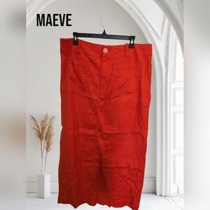 Maeve Red Midi Skirt